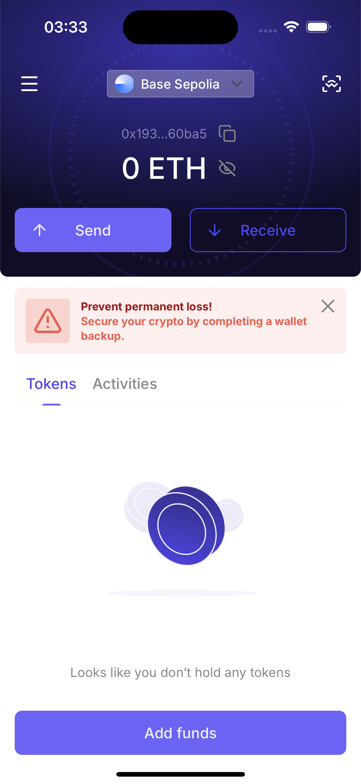 Home screen