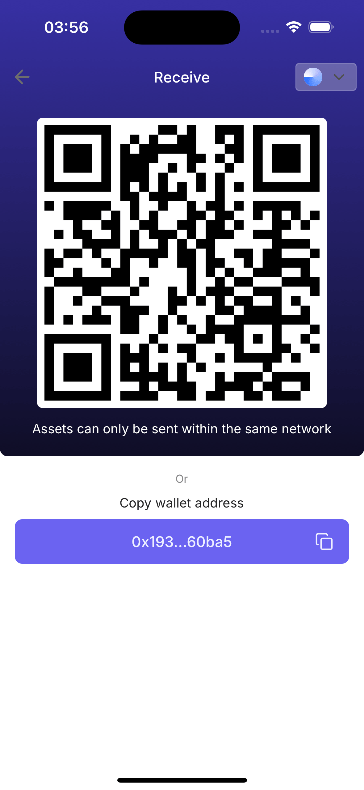Receive Screen