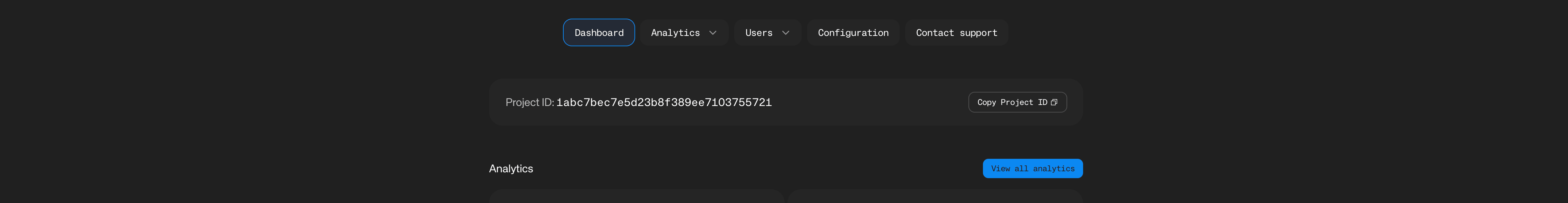 Reown dashboard — copy the Project ID